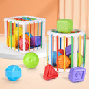 Blocos de Classificação Montessori: Brinquedo Educativo Colorido para Aprendizagem do bebê
