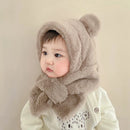 Lenço infantil de urso de peles artificiais