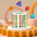 Blocos de Classificação Montessori: Brinquedo Educativo Colorido para Aprendizagem do bebê