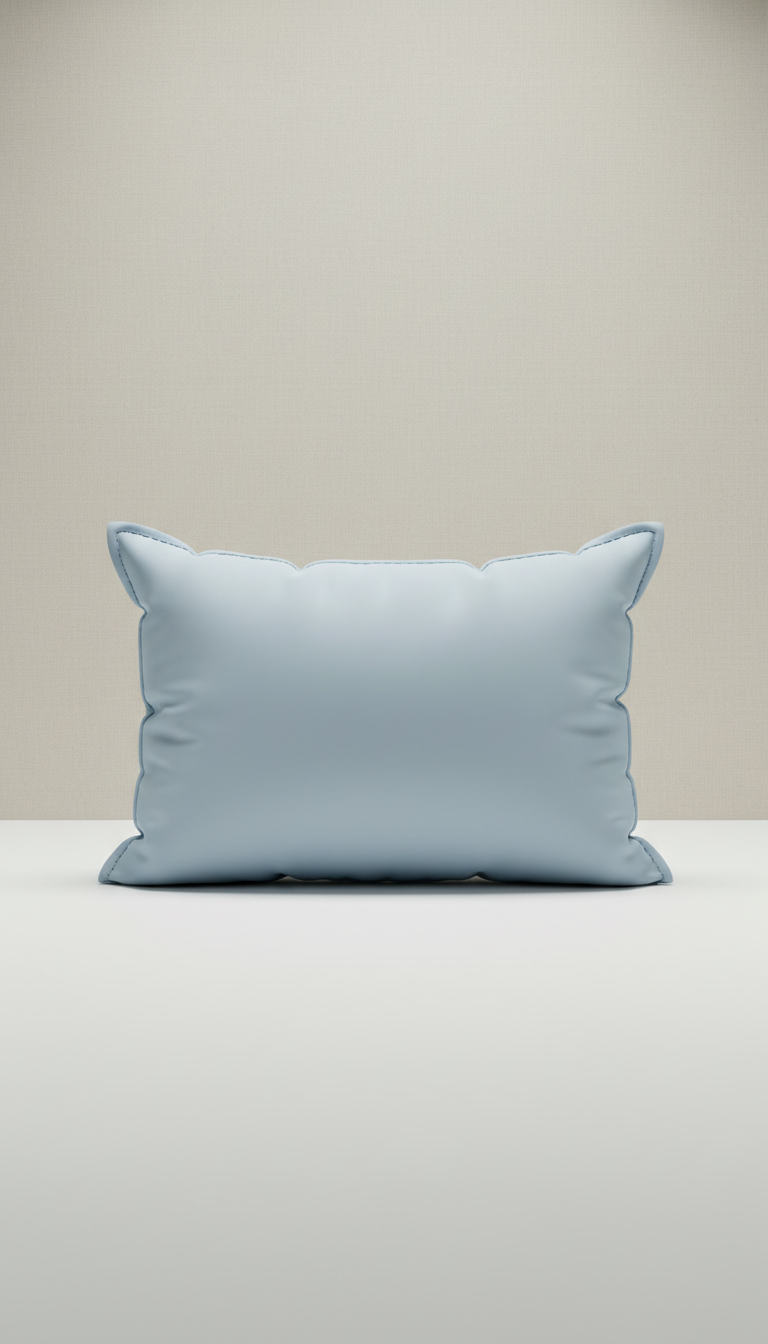 Premium Pillow in Soft Blue Packaging