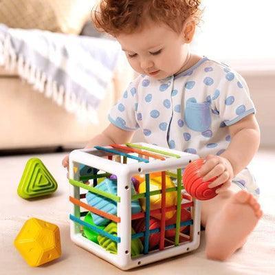Blocos de Classificação Montessori: Brinquedo Educativo Colorido para Aprendizagem do bebê