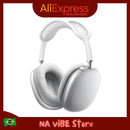 Fone Sem Fio Max P9 Air Bluetooth Recarregável Microfone Integrado Áudio Premium Conforto Longa Duração Ideal P/ Música e Calls