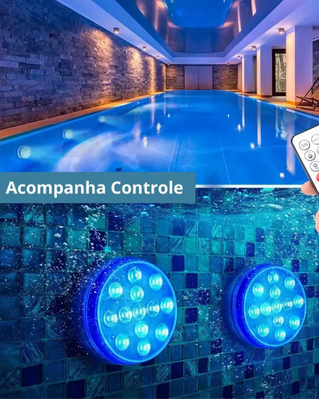 Kit de luzes RGB para piscina