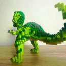 Dinossauro em blocos brinquedo infantil