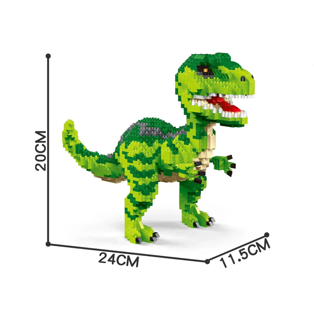 Dinossauro em blocos brinquedo infantil