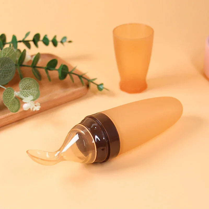 Colher de silicone macio para bebê