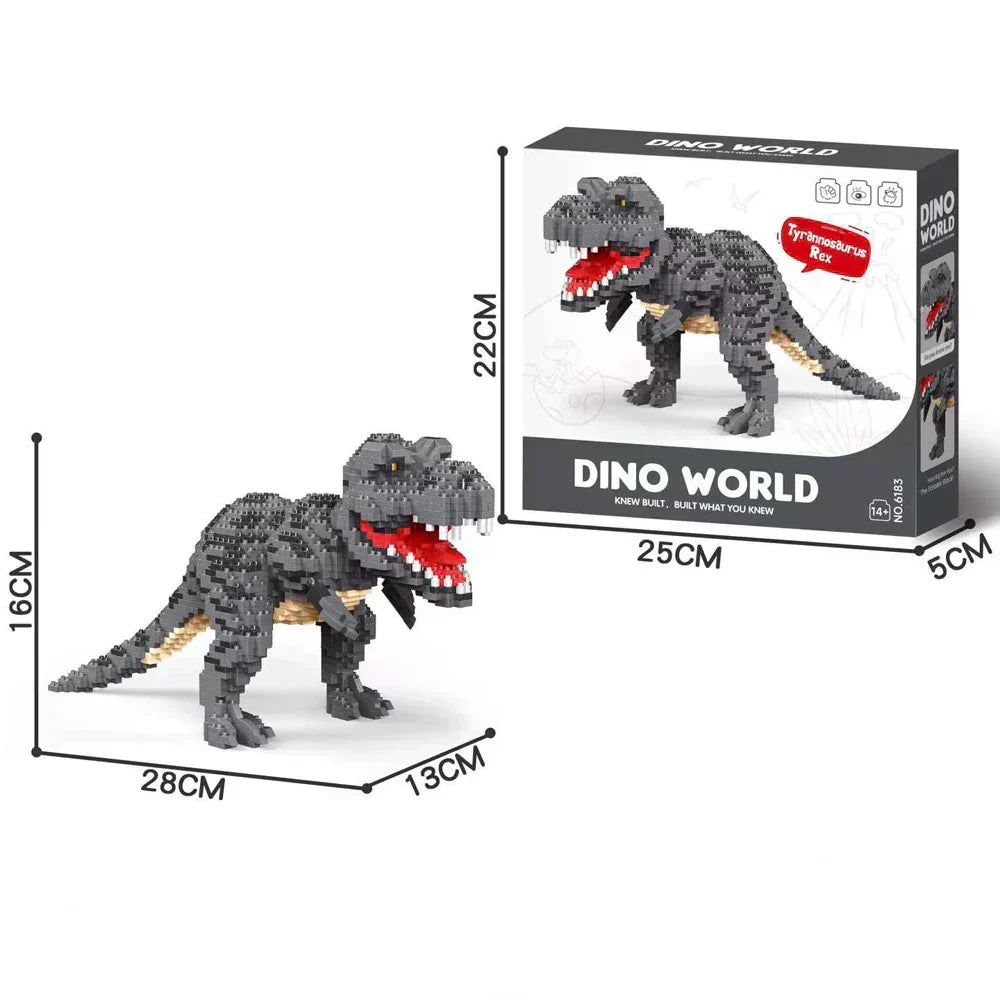Dinossauro em blocos brinquedo infantil
