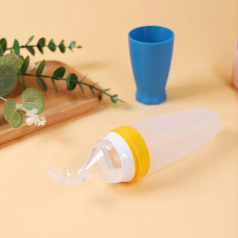 Colher de silicone macio para bebê