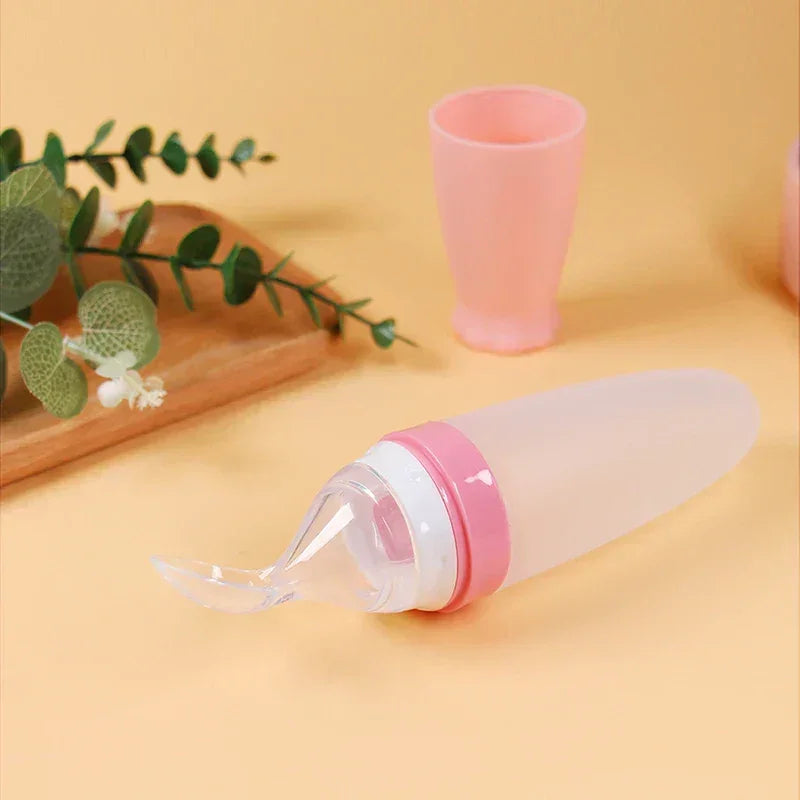 Colher de silicone macio para bebê