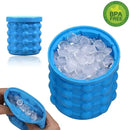 Mini Balde e Forma de Gelo 2 em 1 (Silicone)